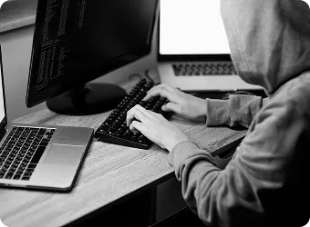 Person doing ethical hacking